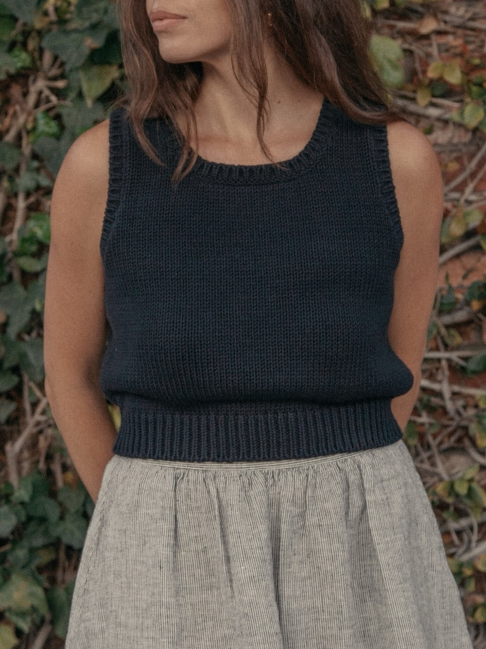 Gillian Stevens Persphone Tank in Navy - size 3